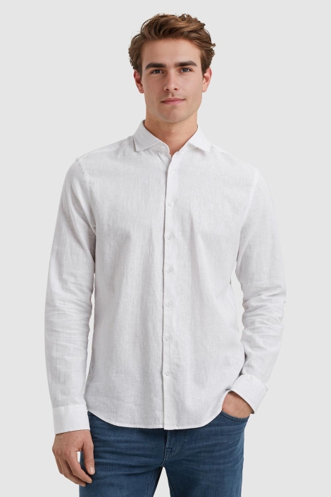 Vanguard long sleeve shirt linen cotton ble